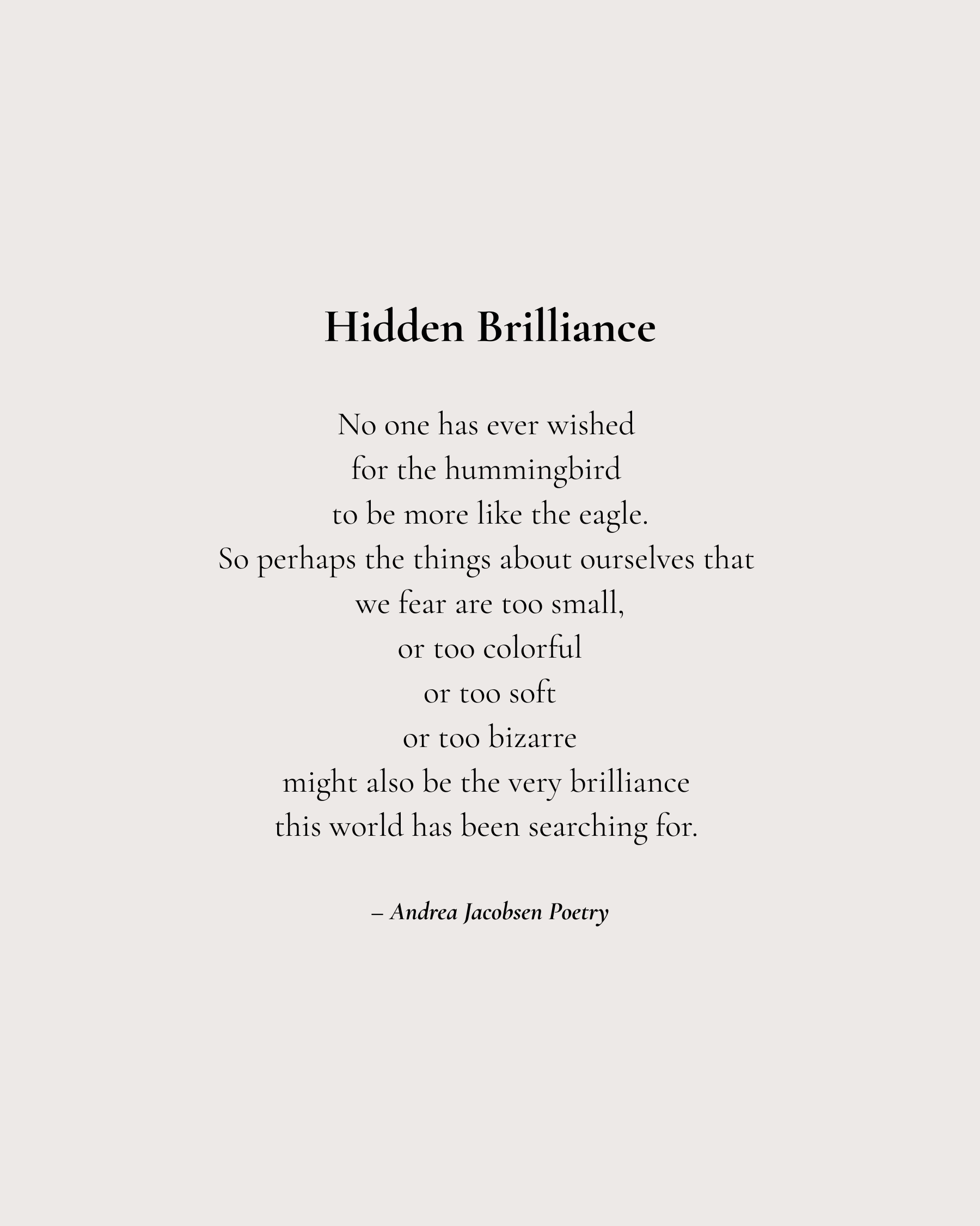 Hidden Brilliance